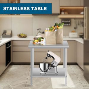 Commercial <b>Work</b> <b>Table</b> 36*24 Stainless Steel Kitchen Prep <b>Table</b> with Under Shelf for Restaurant and Home Use - Product Image 6