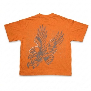 T-shirt col rond tendance été 2026 pour adolescents, 220 grammes, imprimé tissé, délavage à la pierre, coupe décontractée ample, faible MOQ - Product Image 4