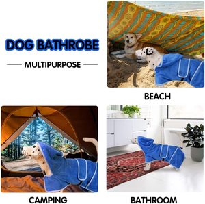 Sweat à capuche pour chien en molleton de coton bleu personnalisé avec capuche et poche |   Couverture Douce et Chaude Toutes Saisons pour Chiens de Petite, Moyenne et Grande Taille - Product Image 5