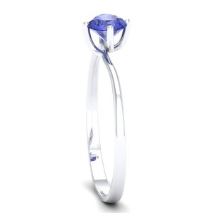 REYES Minimalist 14K Gold GRA Certified Moissanite <b>Ring</b> OEM ODM Custom Design Tanzanite Gemstone Gift Fine Jewelry For Women - Product Image 3