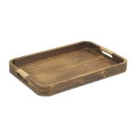 Elegante houten fruitmand, serveerschaal, enkelvoudig, populaire groothandel, houten dienblad, aangepaste verpakking