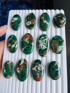 Chrysocolla พลอยอัญมณีหลวม chrysocolla รูปร่างผสมและขนาดสำหรับทำเครื่องประดับทำหินตัวอย่างแร่ - Product Image 3