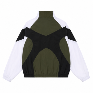 Veste coupe-vent légère pour homme, à blocs de couleur, imperméable, sportive, streetwear, vintage, respirante - Product Image 3