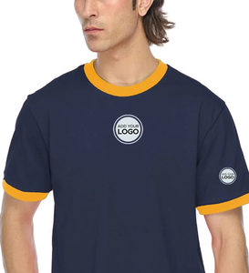 เสื้อยืดคอกลมแขนสั้น เสื้อยืดริงเกอร์ - Product Image 4