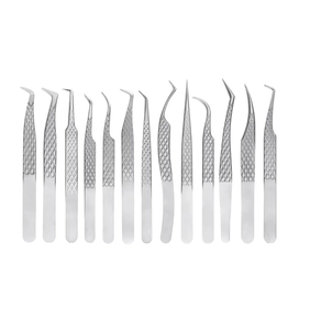 Pinces à cils en acier inoxydable, ensembles de pinces à cils pour extensions de cils, pinces à cils colorées et élégantes - Product Image 5