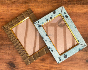 Marco de fotos con diseño de cocodrilo de cuero genuino completo personalizado multifuncional de alta calidad, decoración de pared, marco de fotos de cuero de vaca - Product Image 4