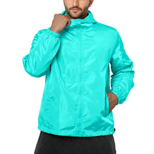 <b>Men</b> Casual Hooded Windbreaker <b>Jacket</b> Premium Lightweight Outdoor Soft Waterproof 100% Polyester Regular Fit Fashion Everyday - Product Image 1