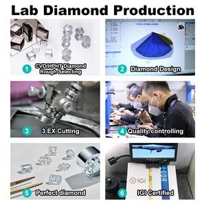 Diamantes Redondos Sueltos Cultivados en Laboratorio al por Mayor, 0.5ct 1ct 1.5ct 2ct 3ct, Piedras Blancas Pulidas Sintéticas Certificadas CVD HPHT de Alta Calidad - Product Image 5