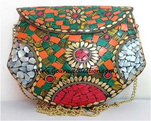 กระเป๋าคลัทช์โลหะสไตล์โบฮีเมียน GC-BG-405แฟชั่นสำหรับใส่ไปงานปาร์ตี้ออกแบบได้ตามต้องการ - Product Image 4