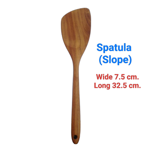 Spatule en bois de teck de taille moyenne, ustensile de cuisine 100% écologique, la plus durable, légère, sans danger pour les aliments, fabriquée en Thaïlande - Product Image 4