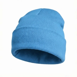 Bonnet d'hiver de haute qualité avec logo personnalisé, bonnet tricoté à revers, chaud et ajustable, 100% acrylique, prix de gros pour homme ou femme - Product Image 4