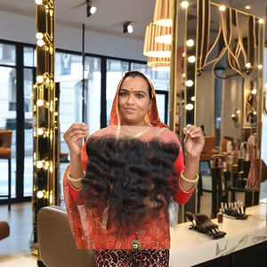 100% Machine Double Trame Vendeur Naturel 13*4 Cheveux Ondulés Frontaux Pas Cher Non Transformés Vierge Indien Temple Extensions de Cheveux Humains - Product Image 1