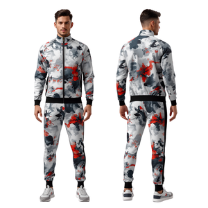 Conjunto Deportivo CAUSTIC INTERNATIONAL para Hombre, Sudadera con Capucha y Cremallera Completa, Estampado por Sublimación, Ligero, de Poliéster/Nailon - Product Image 1