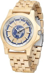 Reloj de Madera de Cuarzo Natural de Lujo para Hombre, Diseño Art Deco, Hecho a Mano y Personalizado, FAIZA CRAFT FC-5774, Estilo Antiguo - Product Image 5