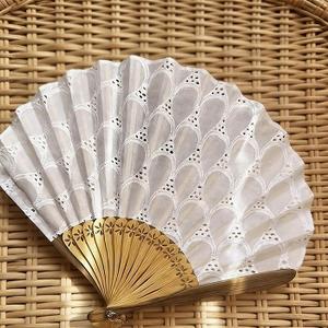 Éventail pliant rétro haut de gamme en bois, fait main, peint, motif floral rétro écologique pour la décoration intérieure, souvenirs de voyage, cadeau - Product Image 2