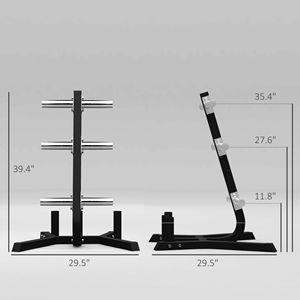 Supporto per Bilanciere da 2 Pollici Nero per Stazione di Sollevamento Pesi con Capacità di 660 Libbre Panca e Rack ad Alta Capacità - Product Image 3