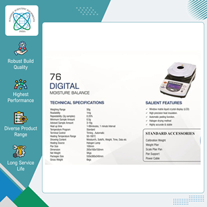 Experiencia Profunda en la Fabricación de Balanzas de Humedad Digitales IR con Pantalla Táctil de Alta Calidad y Fácil Manejo, Origen India - Product Image 5