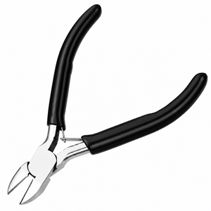 Mini-cisaille de précision à manche noir pour la fabrication de bijoux, pince coupante diagonale en acier durable, outil artisanal - Product Image 2