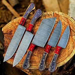 Juego de Cuchillos de Chef de Acero de Damasco de Alta Calidad Profesional para Cocinas Profesionales, Diseño Elegante y Duradero - Product Image 6