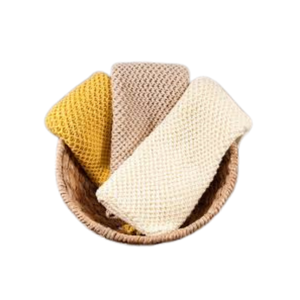 Lot de 3 torchons de cuisine 100% coton gaufré, réutilisables et absorbants, fournisseur OEM en gros - Product Image 1