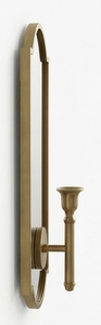 Modern Minimalist Brass Finish <b>Wall</b> <b>Sconce</b> Mirror Decorative Metal <b>Wall</b> <b>Sconces</b> with Single Pillar Candle Holder - Product Image 3
