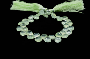 Cuentas de Prehnita Natural Facetadas de Calidad AAA, Forma de Corazón, 8-9 mm, 8 Pulgadas, Briolette para la Fabricación de Joyas - Product Image 2