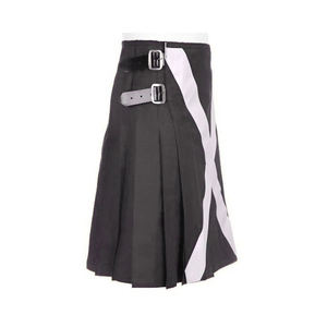 Kilt écossais traditionnel fait main pour homme, gris, style pompier, best-seller - Product Image 1