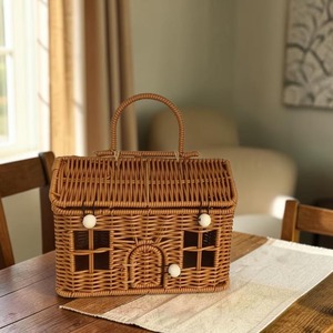 Panier de rangement rectangulaire en rotin naturel tressé, écologique, fait main, multifonctionnel, moderne, pour pique-nique, fabriqué à Hanoï, Artex Green Earth - Product Image 4
