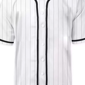 Baseball\Softball Uniform Shirt Sublimation Print Breathable Button Down Striped <b>Coach</b> Youth Team Summer Winter Baseball Jersey - Product Image 5