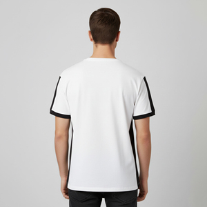 T-shirt homme col rond, nouvelle collection, logo imprimé sur mesure, couleur personnalisée, épaules tombantes, écologique, respirant, style hip hop. - Product Image 6