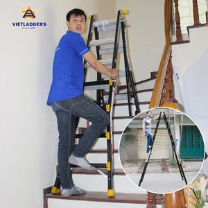 Escaleras Plegables Multiusos de Aluminio VIETLADDERS EN131 NVLB-45 Compactas para Uso en Hoteles, 1 Año de Garantía, Escaleras Combinadas - Product Image 5