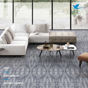 AZULEJOS DE PISO BRILLANTES DE PORCELANA GRIS DE LUJO DE CALIDAD PREMIUM DE DISEÑO MODERNO para CENTRO COMERCIAL DE EXPORTADOR LÍDER - Product Image 3