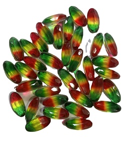 Precio al por mayor, piedra preciosa natural, piedra de cristal doble multicolor, forma ovalada de corte doble facetado en ambos lados para la fabricación de joyas - Product Image 2