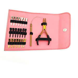 Bolsa de Almacenamiento para Extensiones de Cabello de Acero Inoxidable Rosa, Plástico y Metal, de Uso Comercial, con Kit de Herramientas y Alicates de Microenlace - Product Image 3