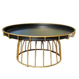 ชั้นวางเค้กแบบตั้งได้2ชั้นเคลือบด้วยผงสีขาวและสีทองสำหรับห้องครัวและขนมอบตามไลฟ์สไตล์ผู้ผลิตอินเดีย - Product Image 4