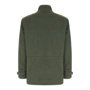 Chaqueta de caza para hombre de forro polar verde oliva con parches acolchados en los hombros, abrigo cálido de invierno para exteriores, chaqueta campestre al por mayor - Product Image 2