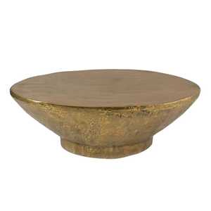 Mesa de Centro Redonda de Aluminio Hecha a Mano, Estilo Moderno y Contemporáneo, Acabado Duradero, Muebles para Sala de Estar - Product Image 1