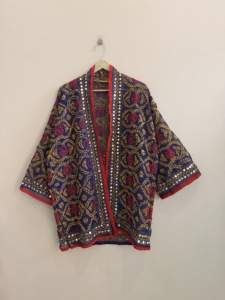 Phulkari Embroidered Handmade Viscose Georgette Luxury Robe <b>Jacket</b> for Women Festival Wear Breathable - Product Image 6