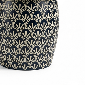 Table basse industrielle de luxe personnalisée avec incrustation émail et autocollants, motif coquille fait main, pour salon, chambre et entrée - Product Image 4