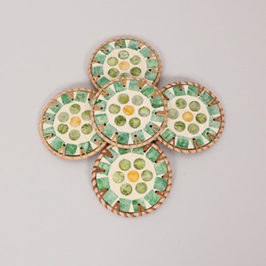 Rattan tea cup mat trivet custom made natural fiber <b>coaster</b> set cheapest price <b>drink</b> <b>coasters</b> - Product Image 5