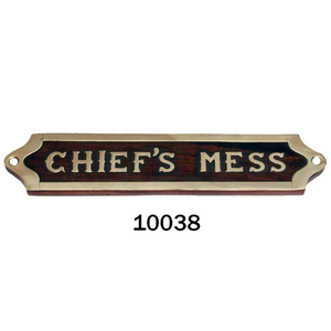 Chiefs Mess Wooden Nautical Brass Plaque Wall Mounted Metal Panel Nautical Wall Signs at Low Price <b>Door</b> Signs and <b>Plates</b> - Product Image 2
