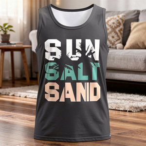 Wholesale Cotton Breathable <b>Vintage</b> <b>Tank</b> <b>Top</b> Custom Sleeveless Men Loose Oversized Acid Wash Birlag Sports - Product Image 2