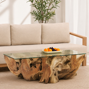 Modern Organic Solid Teak <b>Root</b> Eco-Friendly Durable Handcrafted <b>Coffee</b> <b>Table</b> Living Room Furniture for Villa Resort Hotel Made - Product Image 1