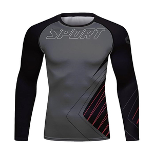 Custom Sailing Training Nylon Jersey Rash Guard With Lightweight Raglan Sleeves And Custom Pattern Long Sleeve <b>Compression</b> <b>Shirt</b> - Product Image 2