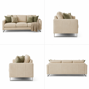 Luxury Genuine Leather 3 Seater <b>Sofa</b> Comfortable Modern Couch for Contemporary Living Room Home Furniture Leather <b>Sofa</b> - Product Image 4