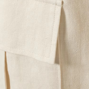 <b>Men</b>’s Oversized <b>Cream</b> Utility Set Pocket T Shirt and Wide Leg <b>Cargo</b> Pants Minimalist Streetwear Co Ord Outfit - Product Image 6