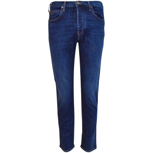 Jeans en denim extensible pour homme, coupe ajustée, confortable, décontracté, élégant, personnalisable, respirant, écologique, 100% coton, bleu, noir, délavé - Product Image 1