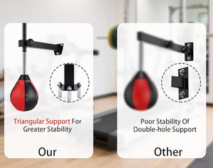 Speed <b>Bags</b> for Boxing <b>Punching</b> <b>Bag</b> with Reinforced Spring Wall-Mounted Strong Durable <b>Punching</b> <b>Bag</b> with Stand Height - Product Image 2