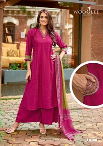 New Arrival Designer <b>Kurti</b> For Ladies Heavy Thread & HandWork Viscose Silk Fabric Indian Ethnic Wear Festive Season Wear Dress - Product Image 3