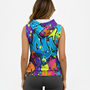 New Arrival Woman's Gym Tank <b>Tops</b> Hoodies Comfortable Sleeveless Fitness Clothes Breathable Sleeveless Hoodie - Product Image 4